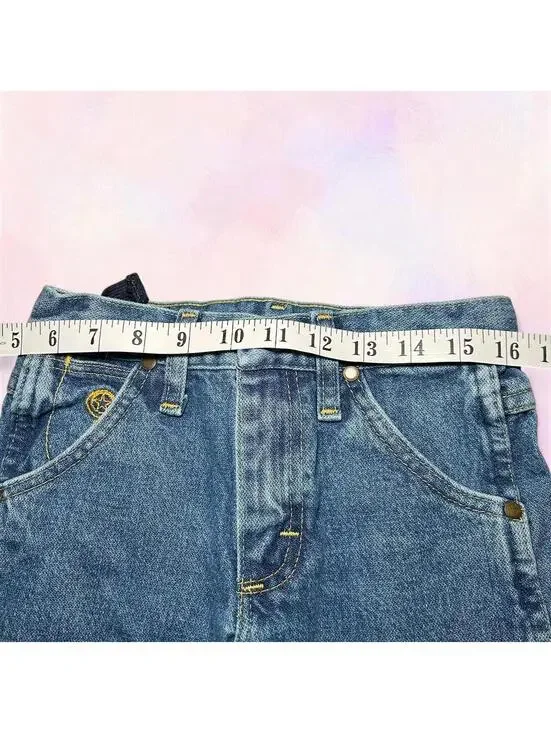 Wrangler Blue Jeans Faded Knees Kids Size 7 Regular - Picture 5 of 5